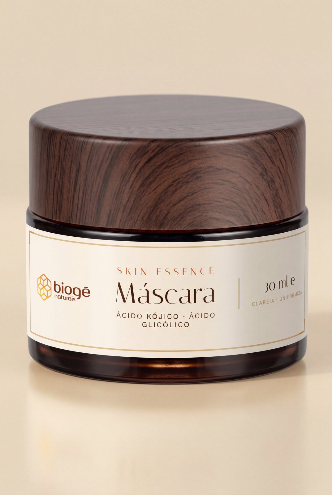 Máscara Facial Clareadora de Ácido Kójico e Glicólico