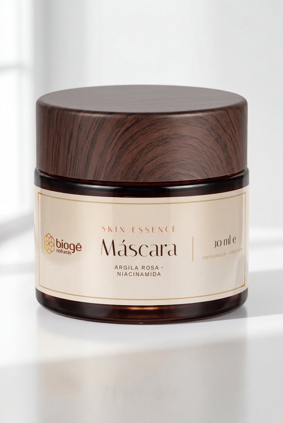 Máscara Facial de Argila Rosa e Niacinamida